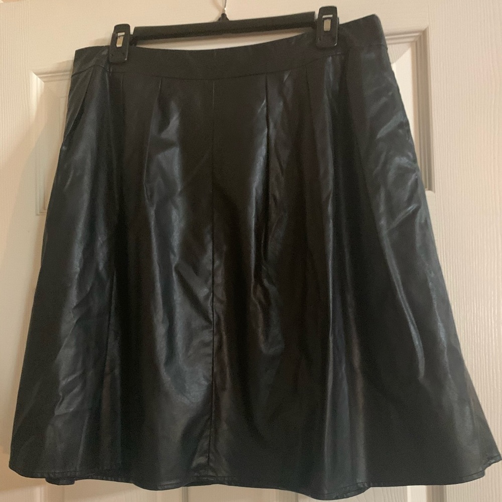 Faux leather skirt